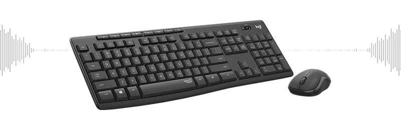 Logitech ชุดเม้าส์ คีย์บอร์ดไร้สาย MK295 Silent Logitech