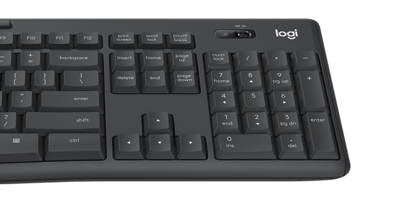 Logitech ชุดเม้าส์ คีย์บอร์ดไร้สาย MK295 Silent Logitech