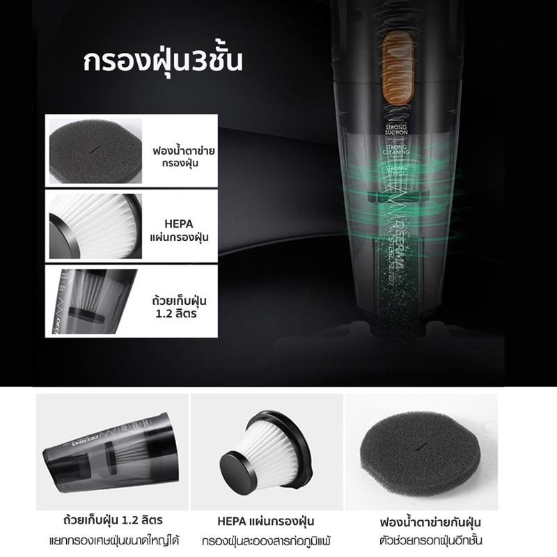 Deerma เครื่องดูดฝุ่นในบ้าน รุ่น DX115C