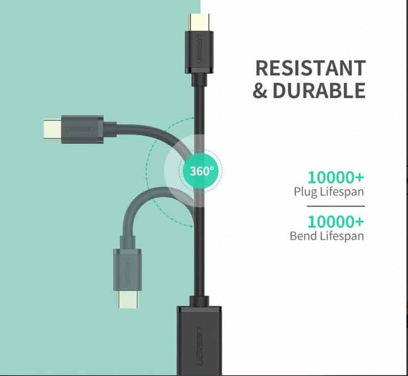 Ugreen รุ่น 30701 สาย USB-C Male to USB3.0 Female OTG Cable