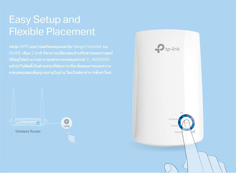 TP-Link 300Mbps Universal WiFi Range Extender รุ่น TL-WA850RE(US)