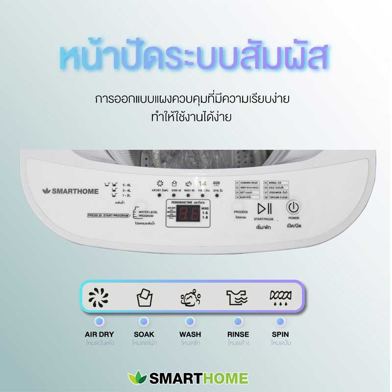 SMARTHOME เครื่องซักผ้าอัตโนมัติ ความจุ 4 กิโลกรัม รุ่น SM-WM2600