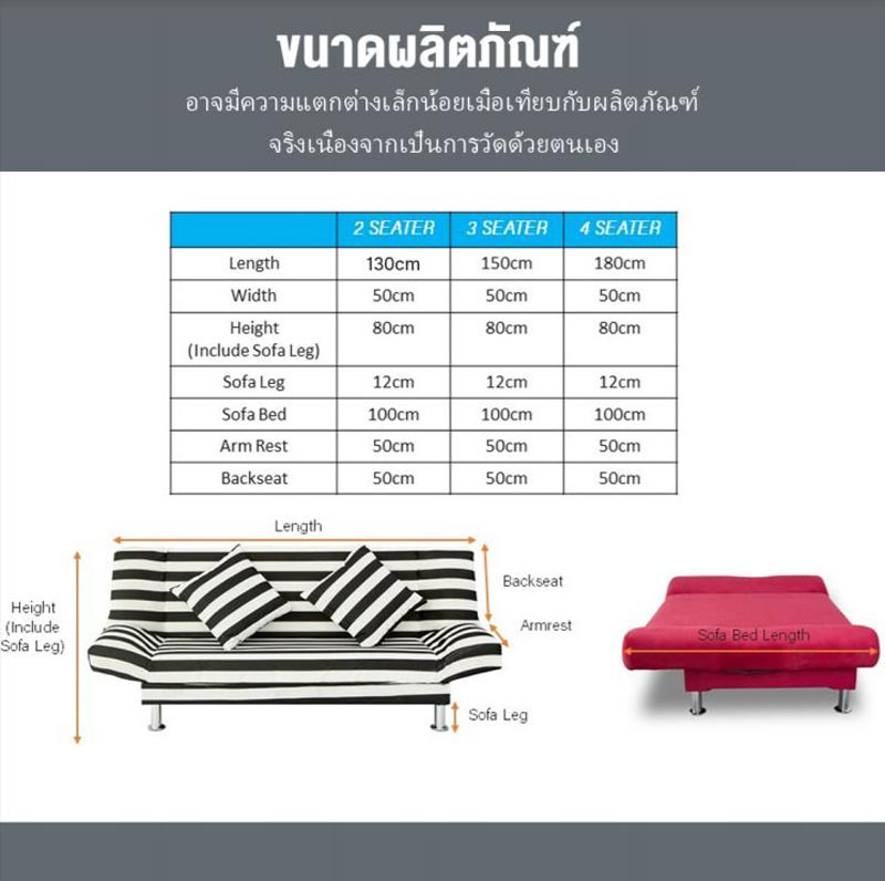 ESPACIO IRIS โซฟาปรับนอน ปรับเอนได้ 3 ระดับ