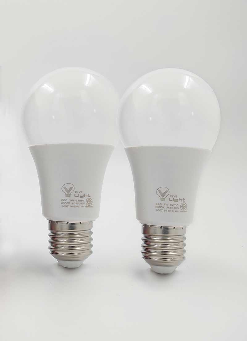 V Five Light หลอดLED Bulb 7W Daylight (แพ็กคู่)