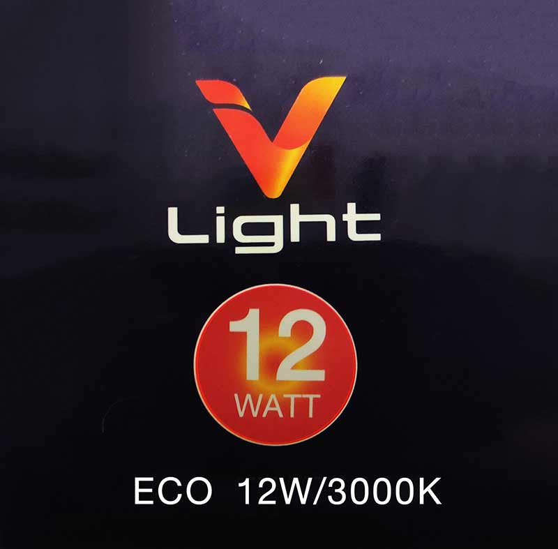 V Five Light หลอดLED Bulb 12W Warmwhite (แพ็กคู่)