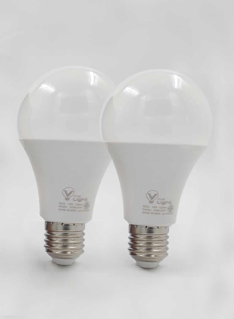 V Five Light หลอดLED Bulb 15W Warmwhite (แพ็กคู่)