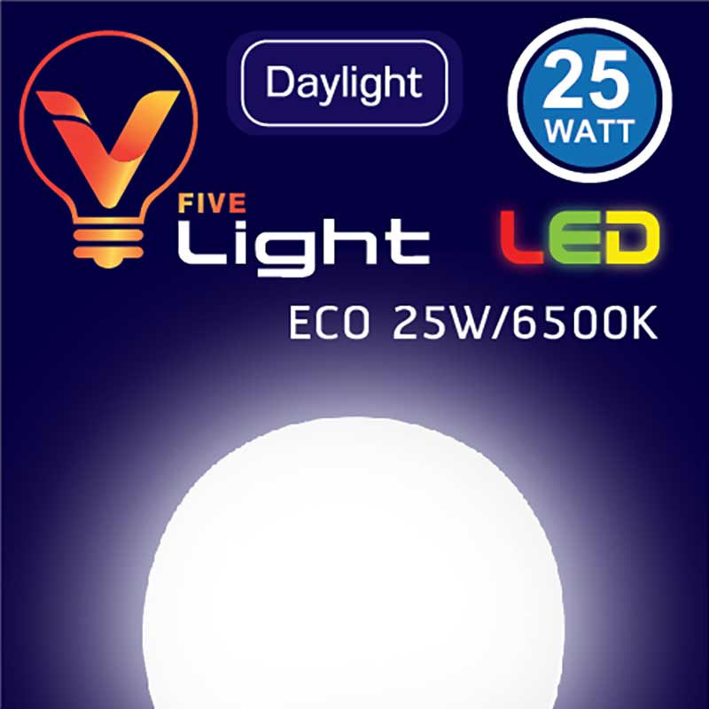 V Five Light หลอดLED Bulb 25W Daylight