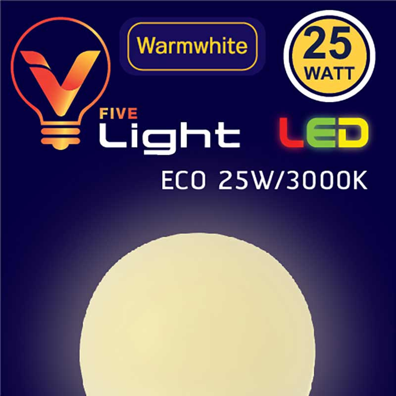 V Five Light หลอดLED Bulb 25W Warmwhite