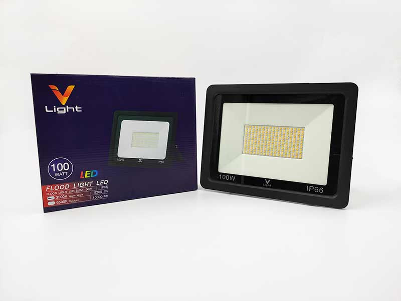 V Five Light โคมฟลัดไลท์ Slim 100W Warmwhite