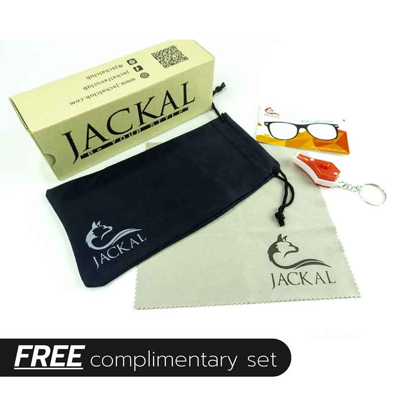 Jackal แว่นกรองแสงสีฟ้า เคลือบฮาร์ตมัลติโค๊ต OP025-1BLB