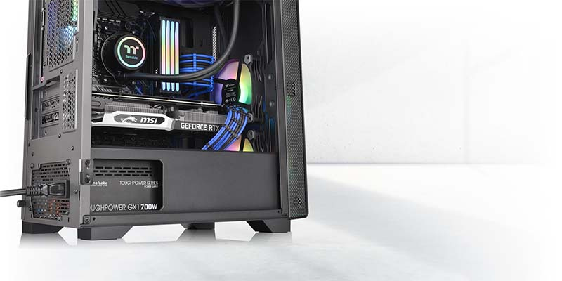 Thermaltake เคสคอมพิวเตอร์ S100 Tempered Glass Micro Chassis