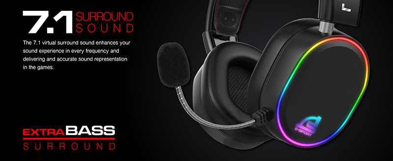 SIGNO E-Sport หูฟังเกม 7.1 Surround Sound HP-831