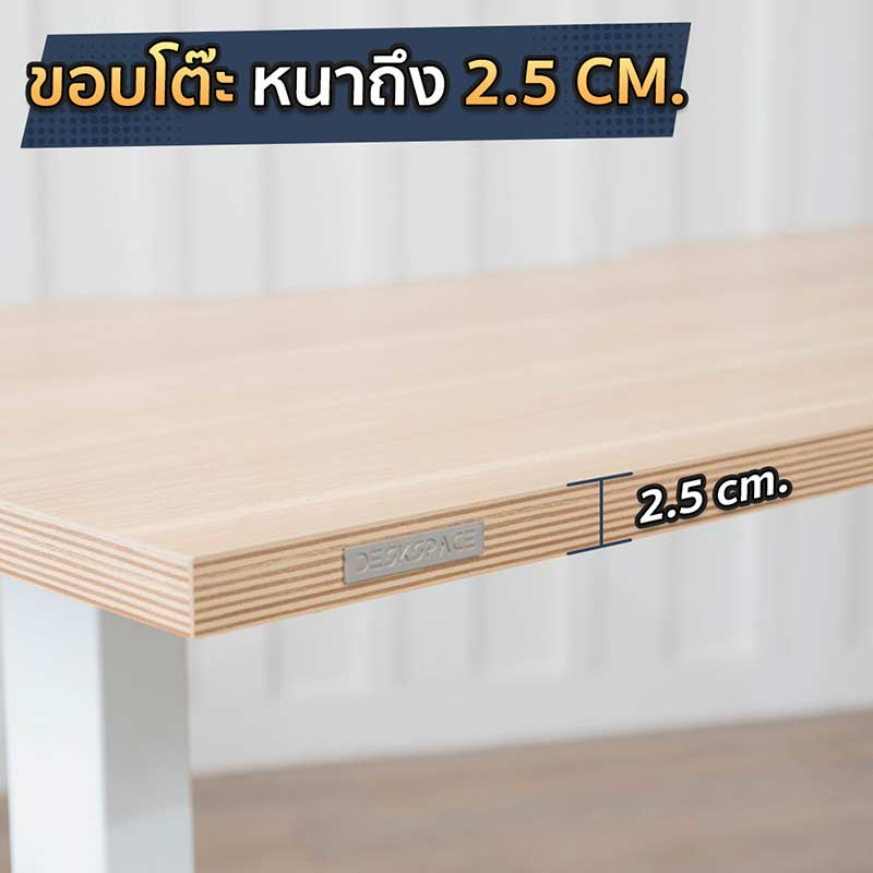 DeskSpace โต๊ะปรับระดับไฟฟ้า Standing Desk Topไม้ MDF