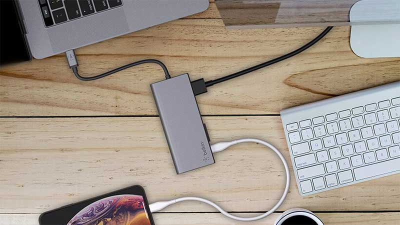 Belkin อุปกรณ์แปลงสัญญาณ (F4U092btSGY) USB-C Multimedia Hub