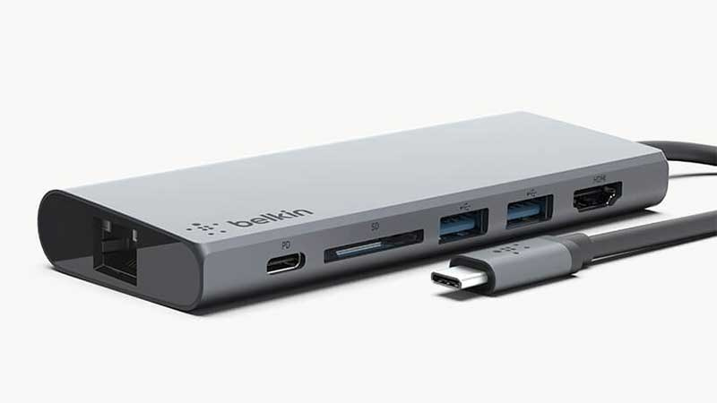 Belkin อุปกรณ์แปลงสัญญาณ (F4U092btSGY) USB-C Multimedia Hub