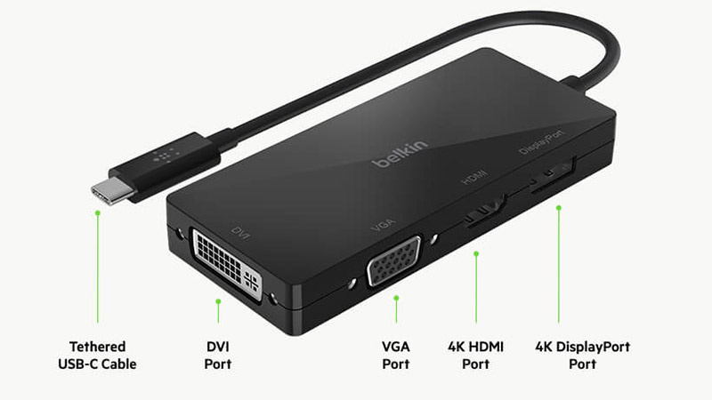 Belkin อุปกรณ์แปลงสัญญาณ (AVC003btBK) USB-C Video Adapter