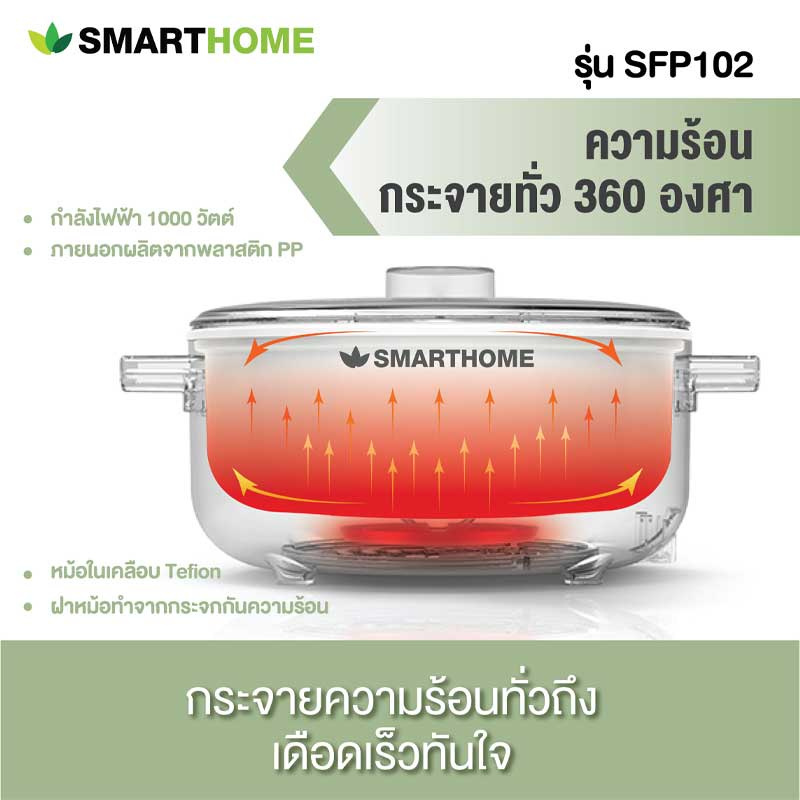 SMARTHOME หม้ออเนกประสงค์ขนาดความจุ 3 ลิตร รุ่น SFP102