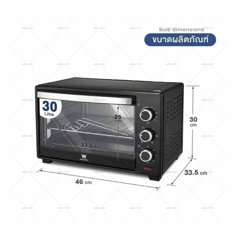 Worldtech Oven 30 Liter Model WT-OV30L_BLK