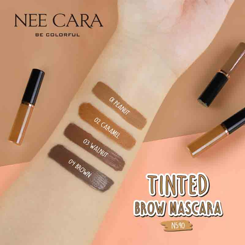 NEE CARA มาสคาร่าปัดคิ้ว TINTED BROW MASCARA N590 4.5g #01 Peanut