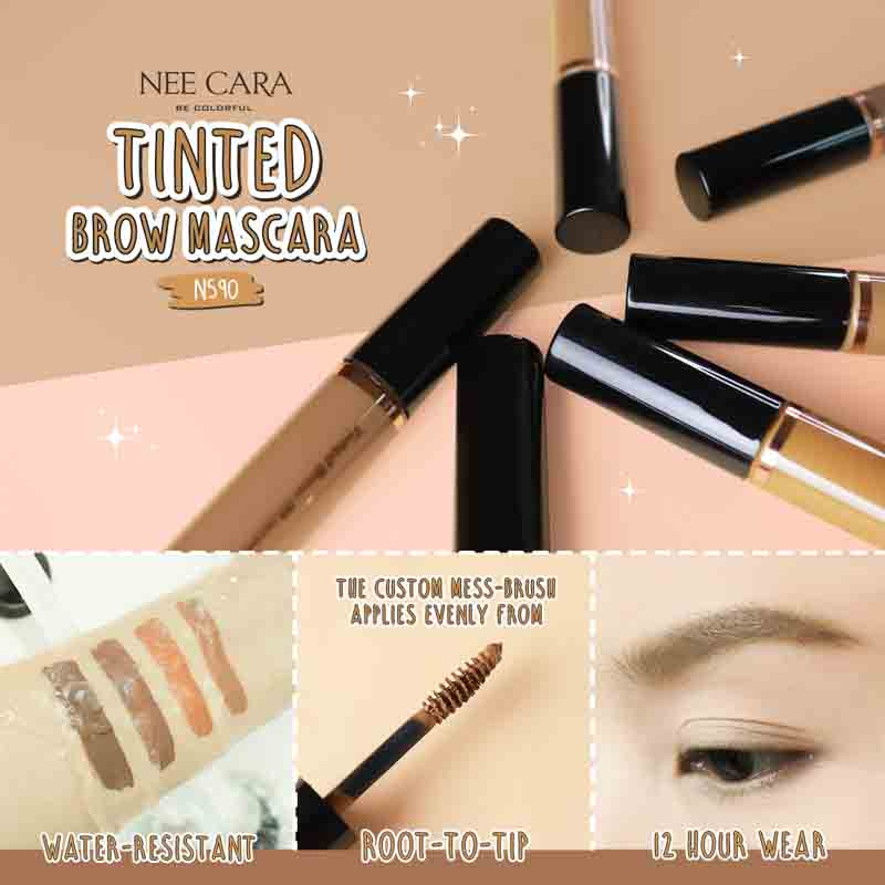 NEE CARA มาสคาร่าปัดคิ้ว TINTED BROW MASCARA N590 4.5g #01 Peanut