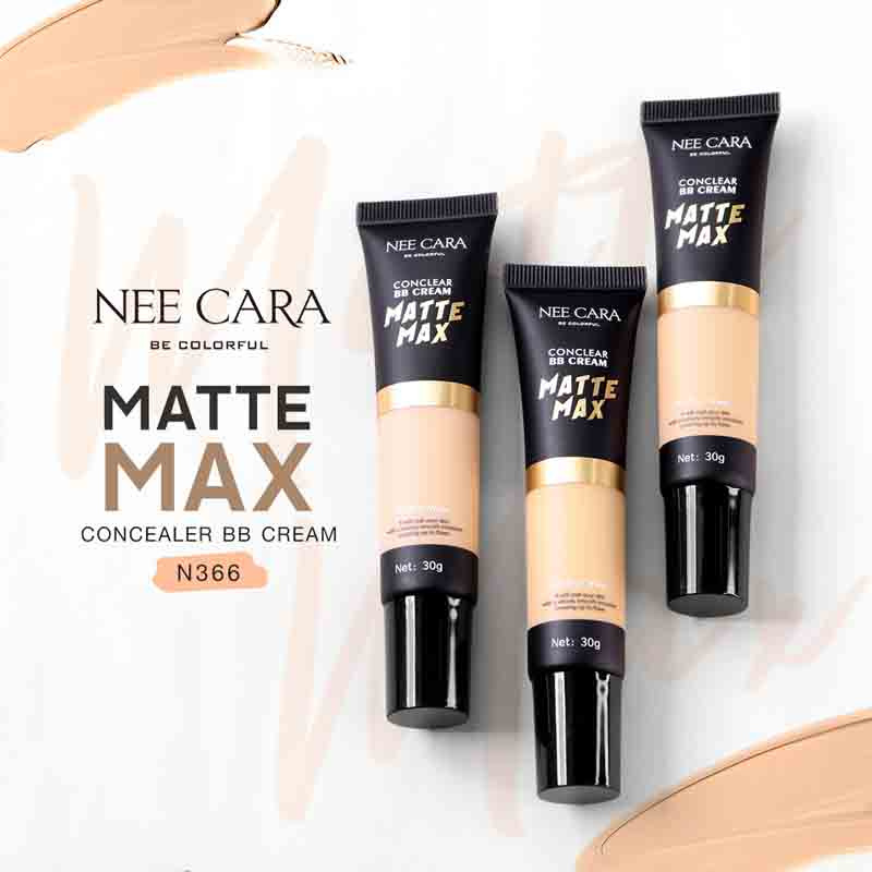 NEE CARA บีบีครีม MATTE MAX CONCEALER BB CREAM N366 30 กรัม #20 Toffy