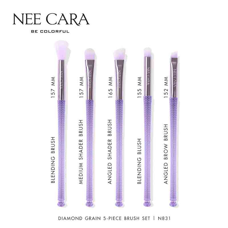 NEE CARA ชุดแปรงแต่งหน้า SET EYES BRUSH 5 PIECE N831 (6 ชิ้น/ชุด)