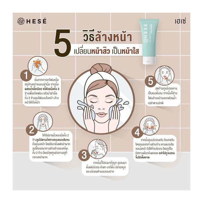 HESE โฟมล้างหน้า Anti Acne and Oil Control Face Wash 100 กรัม