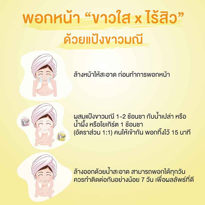 Kaowmanee แป้งสมุนไพรขาวมณี สูตรต้นตำรับ 20 กรัม (แพ็ก 3 ชิ้น)