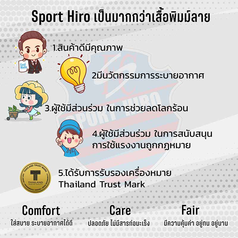 ชุดกีฬาเด็ก Sport Hiro ( Cool ) สำหรับเด็ก 4-10 ปี ลาย ISAN สีน้ำเงิน