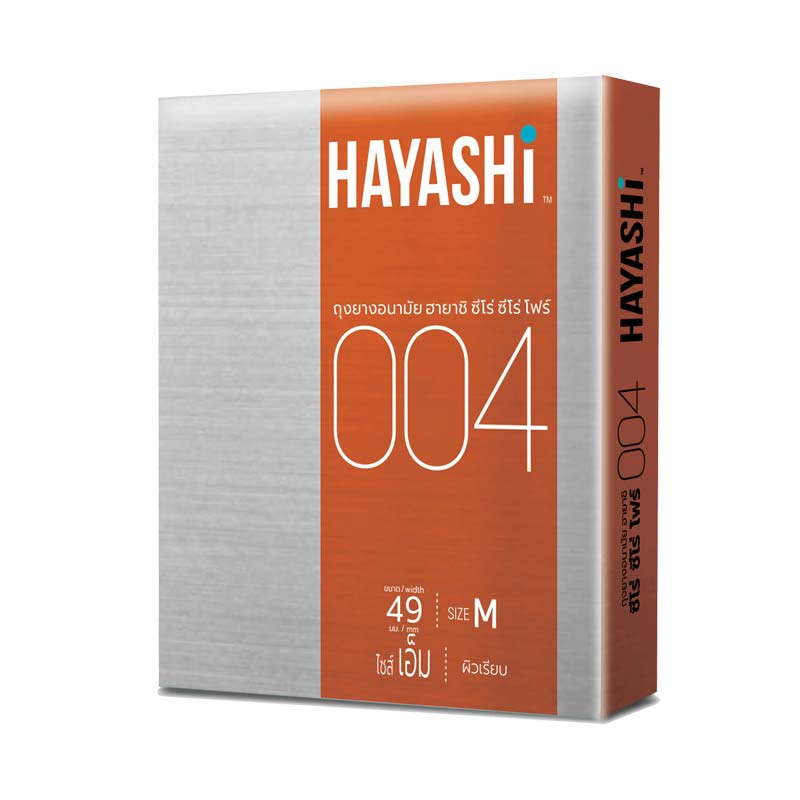 Hayashi ถุงยางอนามัย ซีโร่ ซีโร่ โฟร์ แพ็ก 6 กล่อง (บรรจุ 2 ชิ้น/กล่อง)