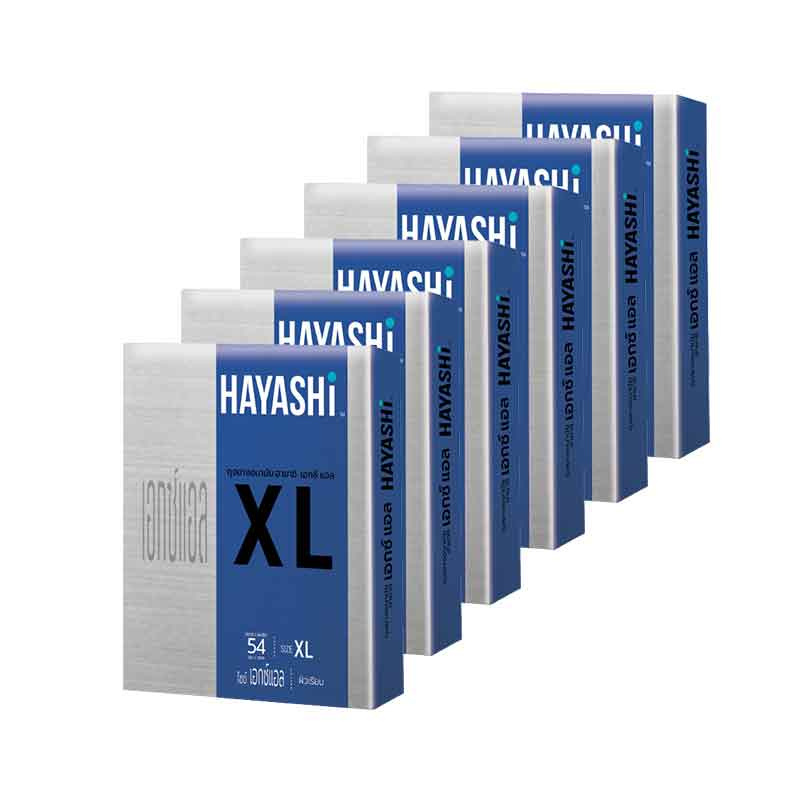 Hayashi ถุงยางอนามัย เอกซ์แอล แพ็ก 6 กล่อง (บรรจุ 2 ชิ้น/กล่อง) |  Shopat24.Com