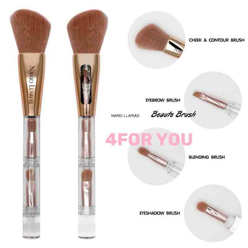 Nario Llarias แปรงแต่งหน้า4หัว Elegant de Beaute Brush (4 in 1)