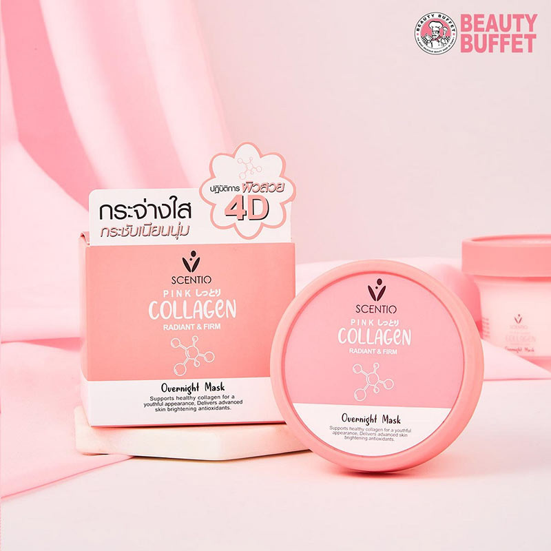 scentio-v1 สลีปปิ้งมาส์ก Pink Collagen Radiant & Firm Overnight Mask 100 มล.