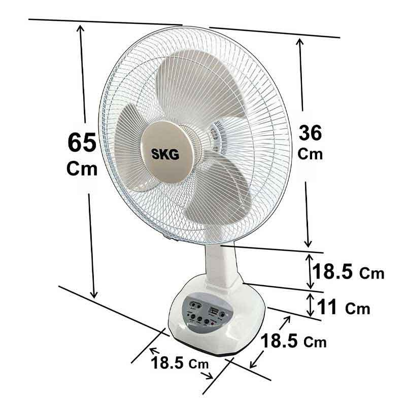 SKG พัดลมไฟฟ้า+พลังงานแสงอาทิตย์ 2IN1 14นิ้ว รุ่น SK-125L