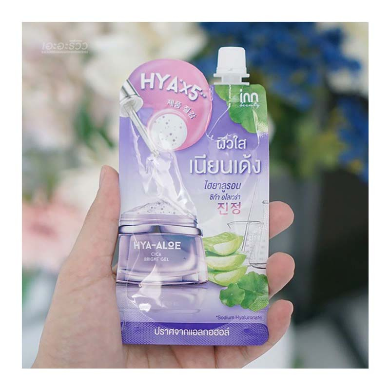 Inn Beauty เจลบำรุงผิวหน้า HYA-ALOE Cica Bright Gel 50 กรัม (แพ็ก 6 ชิ้น)