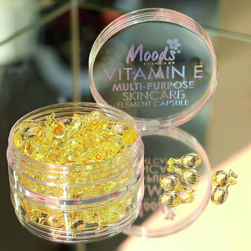 Moods Skincareวิตามินบำรุงผิวหน้า Vitamin E Multi-Purpose Skincare Element Capsule (60 แคปซูล)