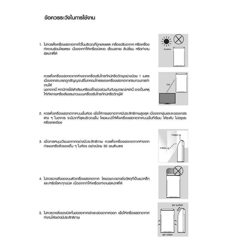 VRH เครื่องฟอกอากาศ 24-42 ตร.ม. รุ่น FK07A