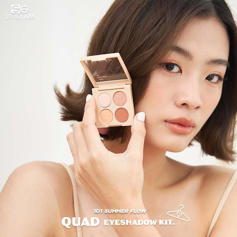 So Glam พาเลทอายแชโดว์ QUAD EYESHADOW KIT 8 กรัม