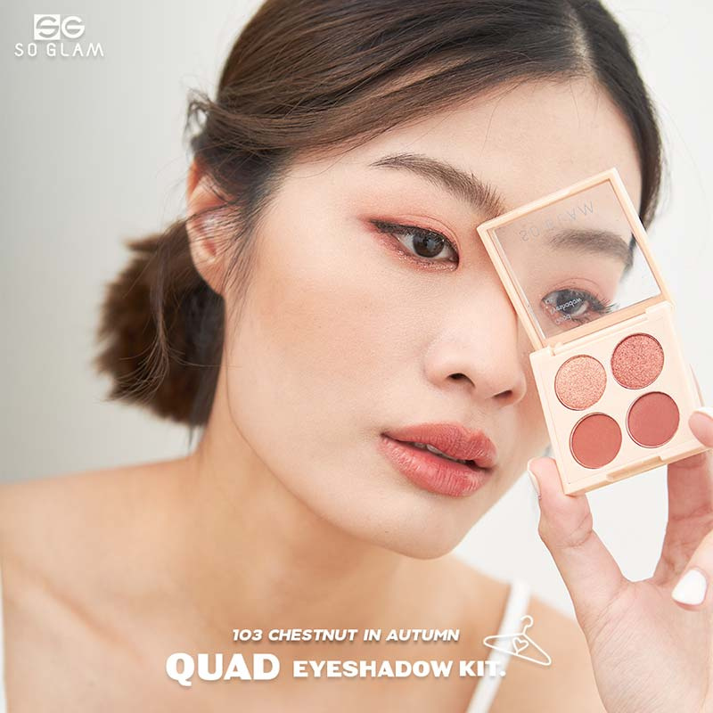 So Glam พาเลทอายแชโดว์ QUAD EYESHADOW KIT 8 กรัม