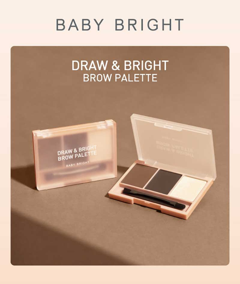 Baby Bright พาเลทเขียนแต่งคิ้ว Draw & Bright Brow 0.86 กรัมx3