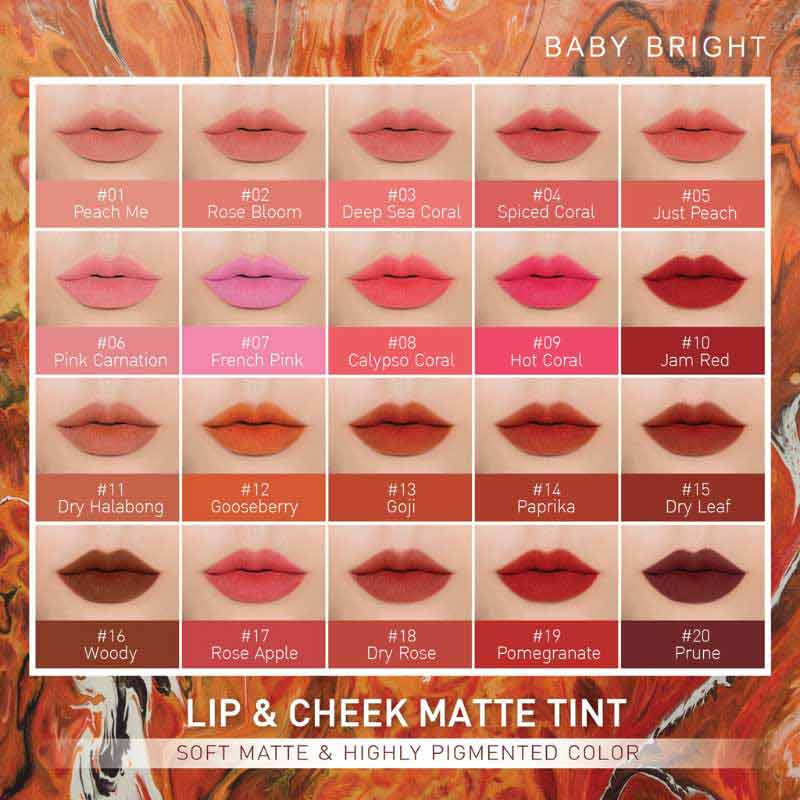 Baby Bright ลิปเนื้อแมตต์ Lip and Cheek Matte Tint 2.4 กรัม