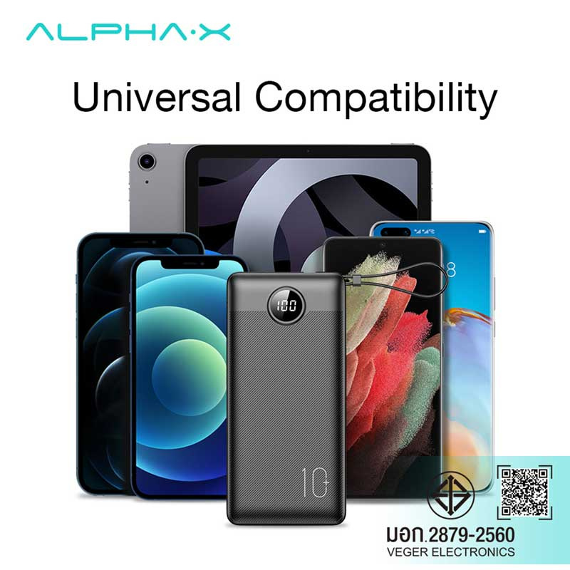 Alpha.X Power Bank 10000 mAh รุ่น E10