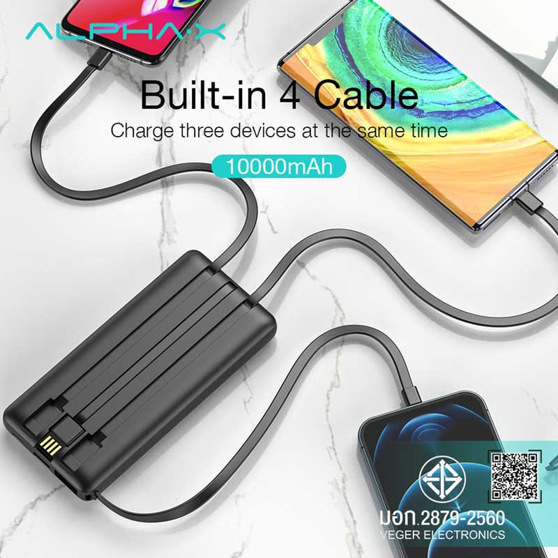 Alpha.X Power Bank 10000 mAh รุ่น E10