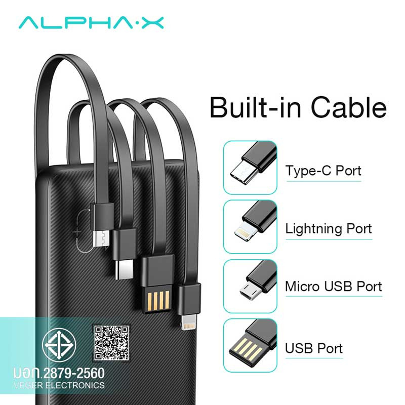 Alpha.X Power Bank 10000 mAh รุ่น E10