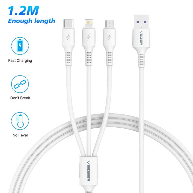 Veger สายชาร์จ รุ่น USB-3C