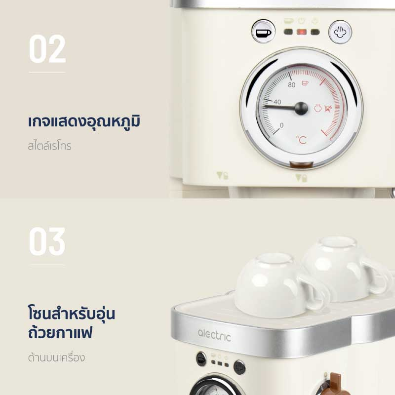 Alectric เครื่องชงกาแฟอัตโนมัติ 1.2 ลิตร รุ่น Aatte One