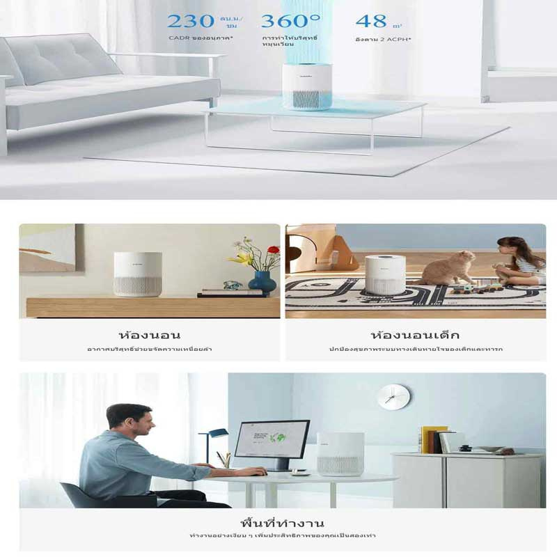 Xiaomi เครื่องฟอกอากาศ 16-27 ตร.ม. รุ่น Air Purifiers 4 Compact