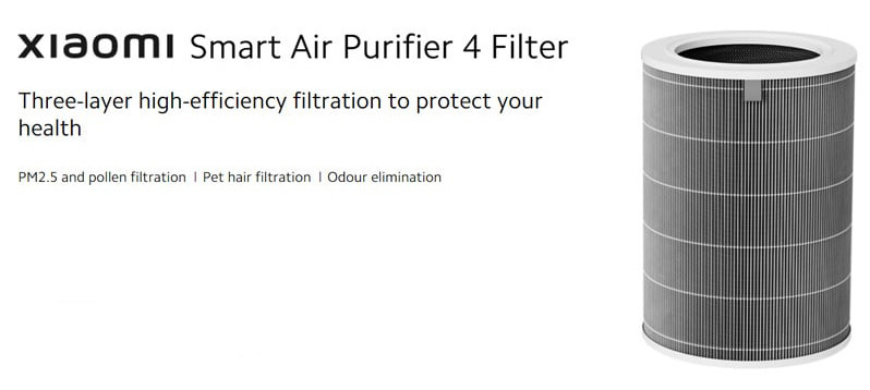 Xiaomi ไส้กรองอากาศ 28-48 ตร.ม. รุ่น Air Purifiers 4 Filter