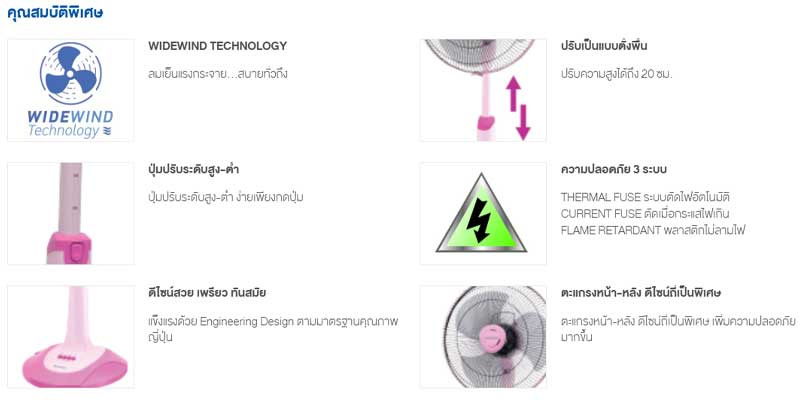 Sharp พัดลมสไลด์ 16 นิ้ว รุ่น PJ-SL163