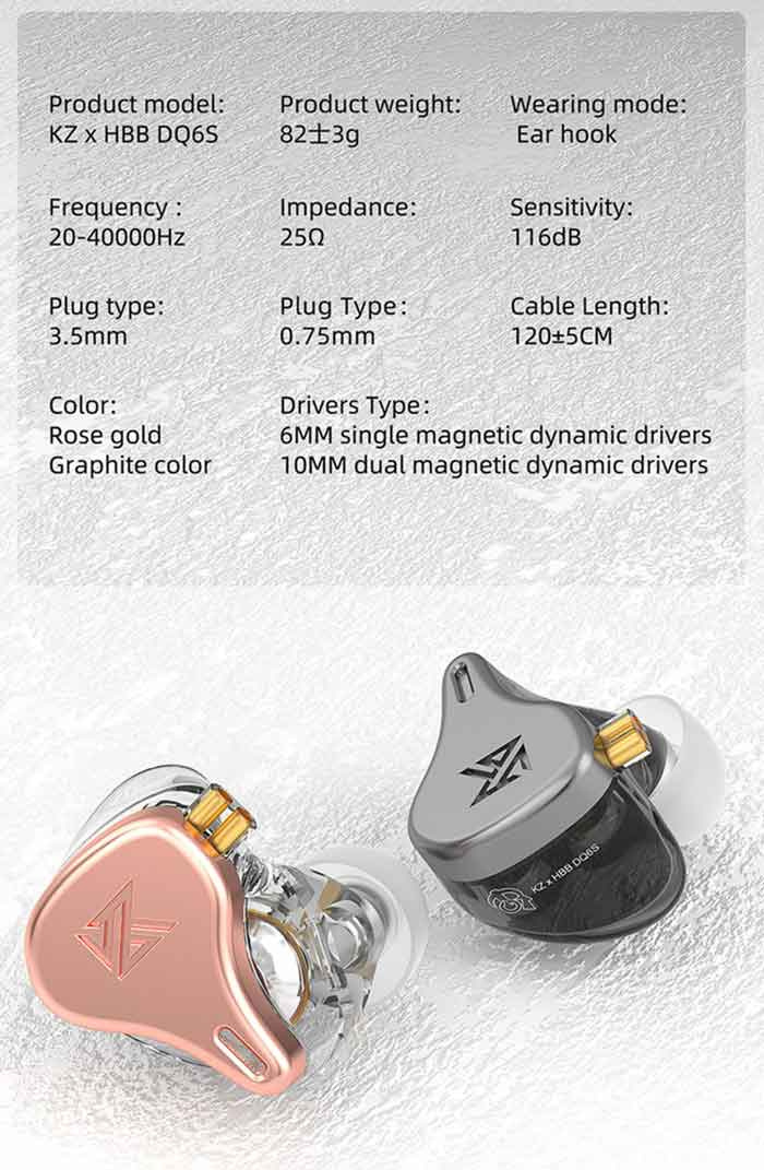 KZ หูฟัง In-Ear รุ่น DQ6S